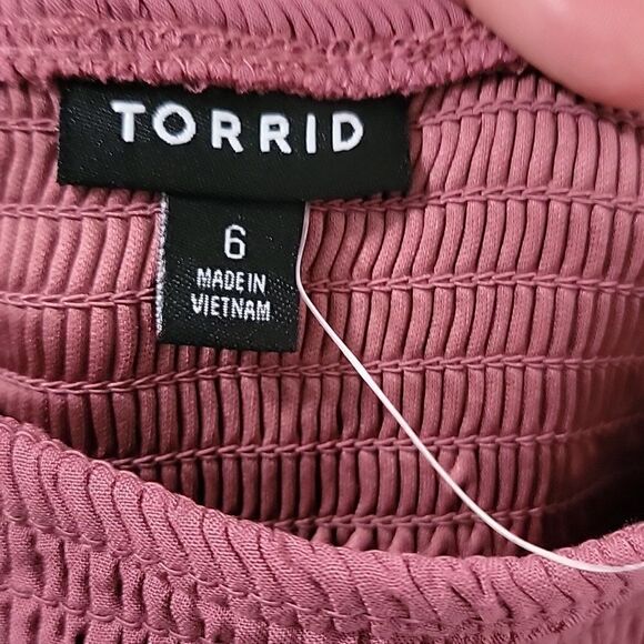 NWOT Midi Challis Smocked Tiered Dress - Picture 7 of 8